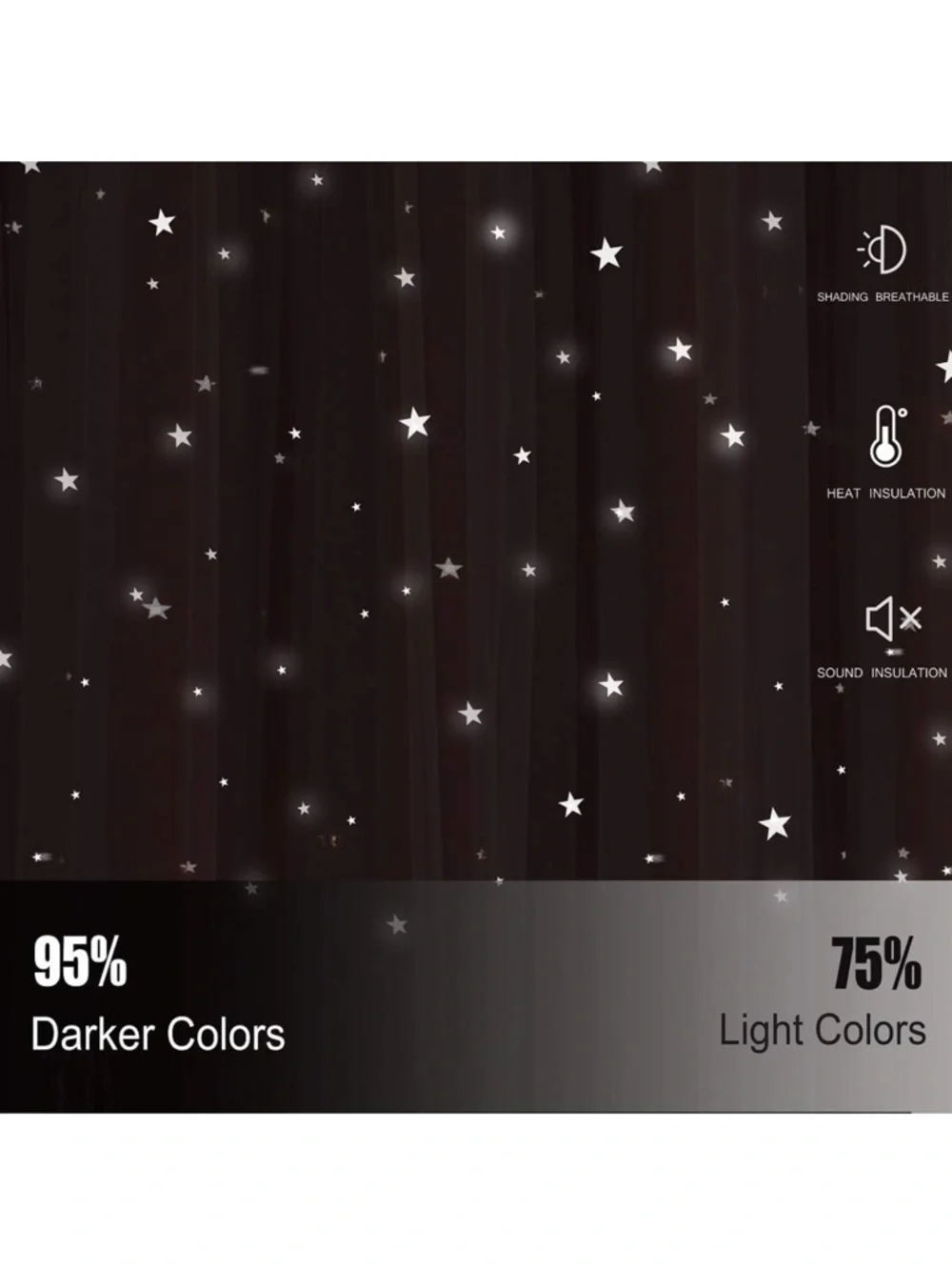 UNISTAR 2 Panels Stars Blackout Curtains for princess Bedroom pink star cut out
